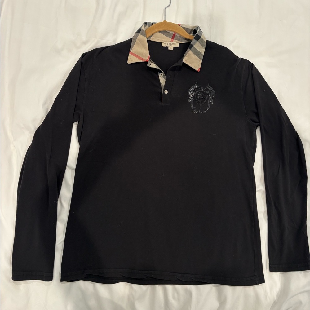 Burberry Black and Cream Casual Button Down Shirt